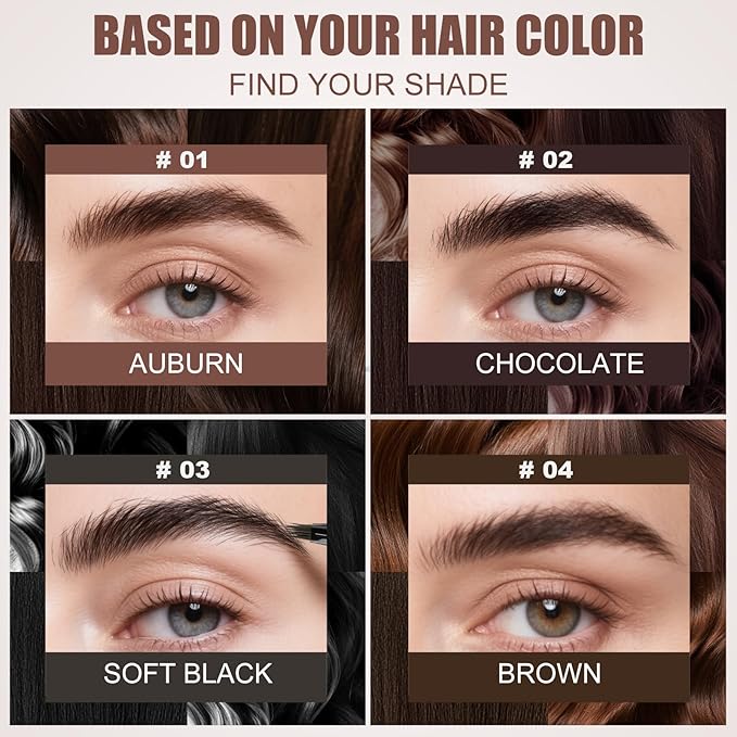 Eyebrow Pen, Angled Brow Brush,Eyebrow Pencils for Women,Natural Brow Pen,Hair-Like Strokes, 24hrs Long-Lasting,Waterproof, Smudge-Proof,Easy to Use, Multiple Uses,Gifts for Her,Chocolate