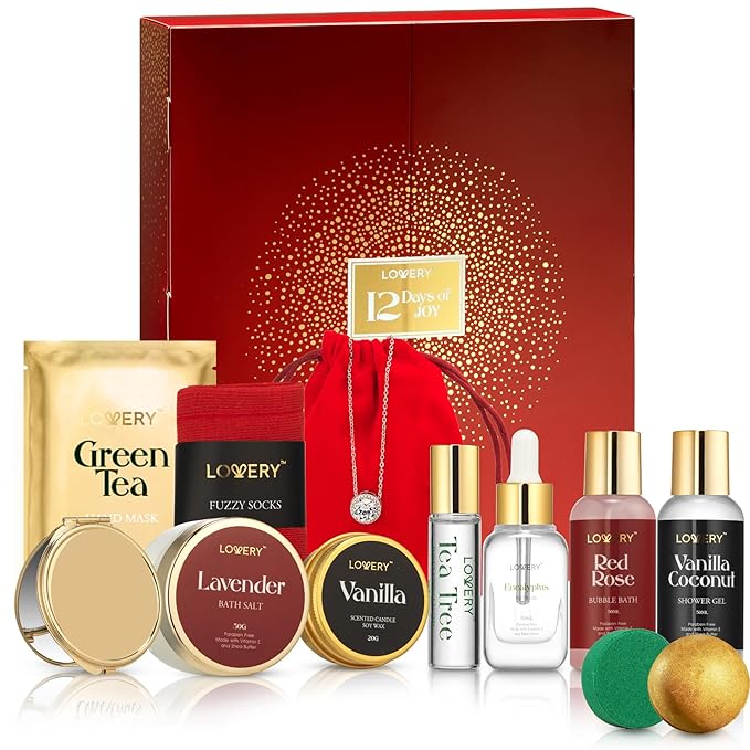 Birthday Gifts for Her, 12 Day Beauty Surprises, Wedding Gifts for Adults, Birthday Gifts for Women & Men, Anniversary Ideas, Beauty & Spa - Bath & Body Care Gift Set