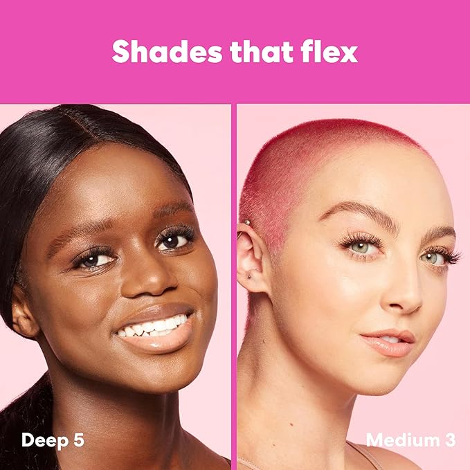 Beautyblender 12-Hour Always on Radiant Skin Tint, Breathable Serum Foundation Stays Put for All Day Long Wear, Infused with Hyaluronic Acid & Niacinamide, Deep 3