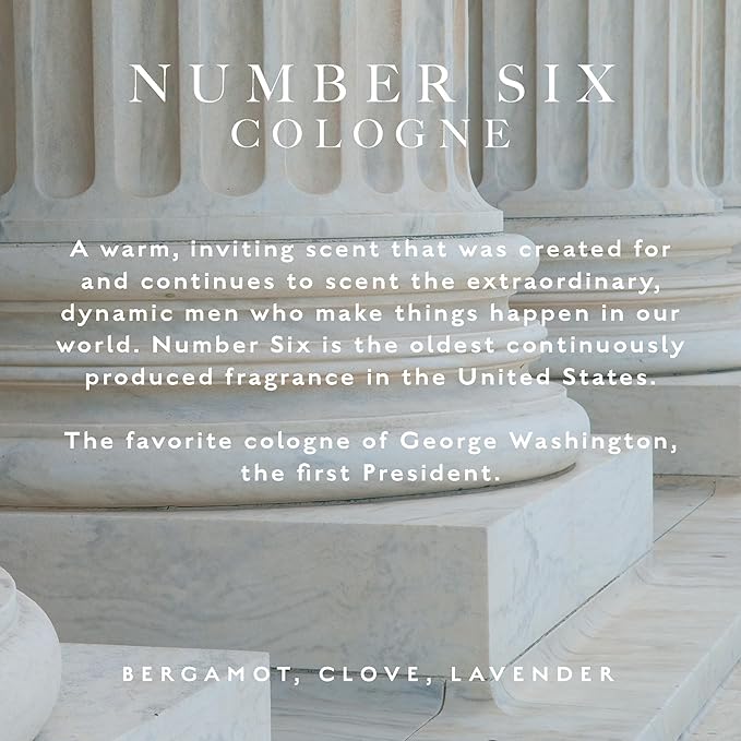 Caswell-Massey Number Six Gold Cap Cologne, Men’s Cologne with Sophisticated Top Notes of Bergamot, Rosemary & White Narcissus with a Premium Lavender Base, 3 Fl Oz