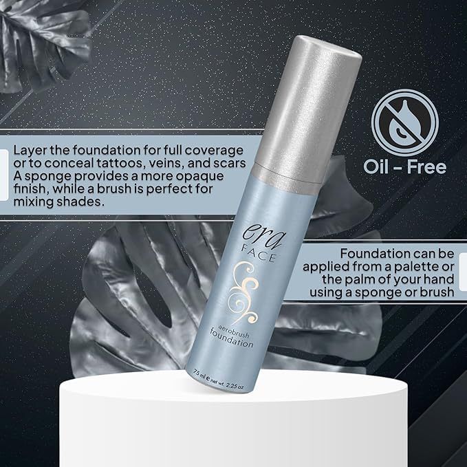 ERA Beauty ERA Face spray makeup (R2 Ivory, 2.25 oz) - airbrush foundation, everyday, buildable, professional spray on cosmetics