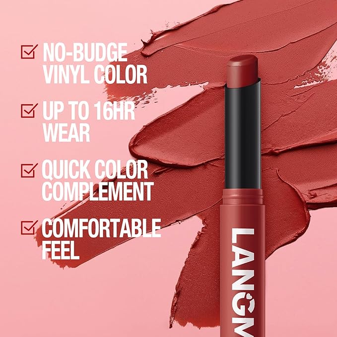 Jolilab 8Pcs Velvet Matte Lipstick Nude Matte Soft Dark Color Stick High Pigmented Long-Lasting Waterproof Lip Stick Lip Balm Beauty Cosmetics Gift for Girls and Women（01-06+11+12