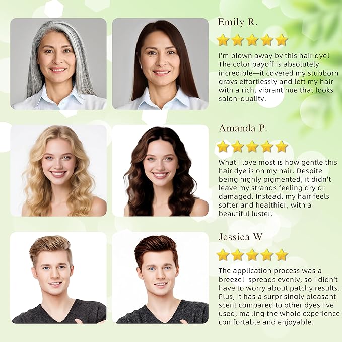 Hair Dye Shampoo 3 in 1 for Gray Hair Coverage, Argan nut Natural Shampoo Hair Dye for Women & Men/Ammonia-Free 500ml(Coffee)