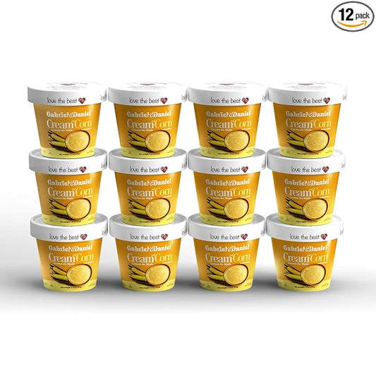 Gabriel & Daniel Gluten Free Instant Cream of Corn – Non-GMO, Pure and Wholesome Hot Cereal – Smooth & Creamy Texture with Vanilla – Microwave Cup for a Nourishing and Easy Breakfast To Go (Pack of 12)