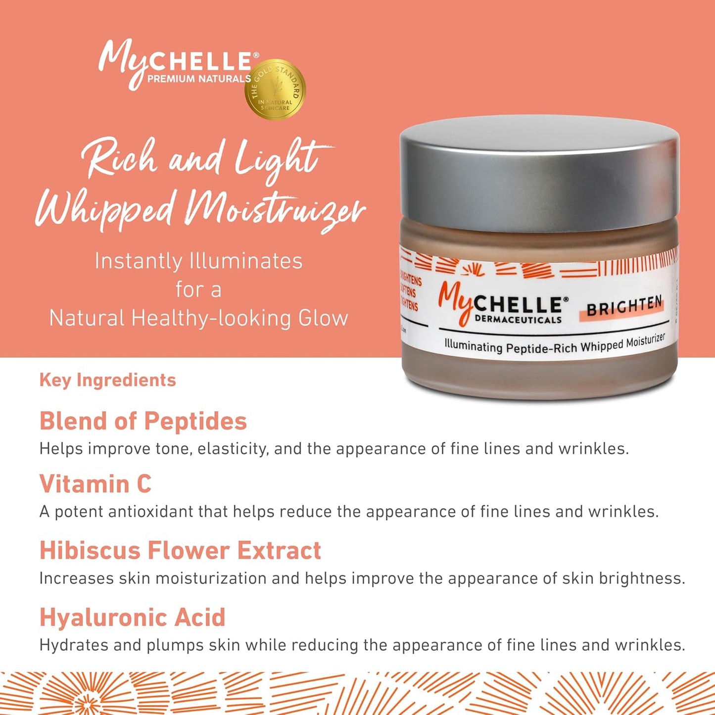MYCHELLE Illuminating Peptide-Rich Whipped Moisturizer, 1.2 OZ
