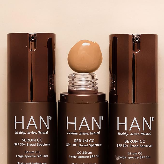 HAN Skincare Cosmetics Serum CC with SPF 30 I Vegan I Cruelty-Free I Waterless (Shade 6)