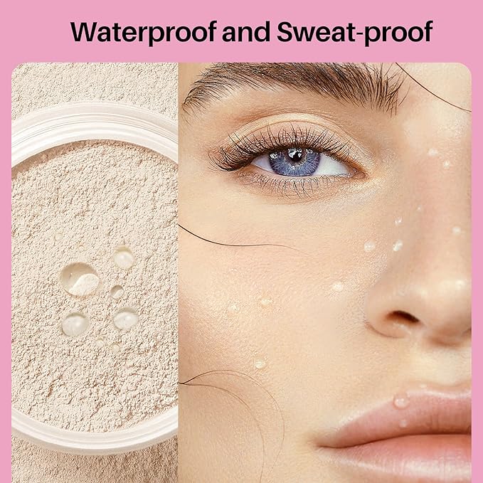 FV Translucent Loose Face Powder, Long Lasting & Lightweight Setting Powder with Matte Finish, Fine Powder for Natural Look, Minimizing Pores and Fine Lines Baking Powder 0.35oz (10g)