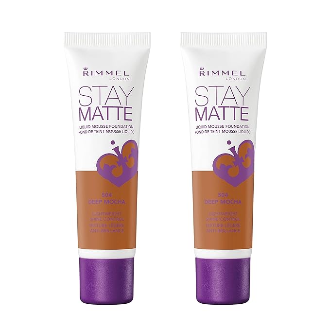 Rimmel, Stay Matte Foundation, Deep Mocha 2 Count (Pack of 1)