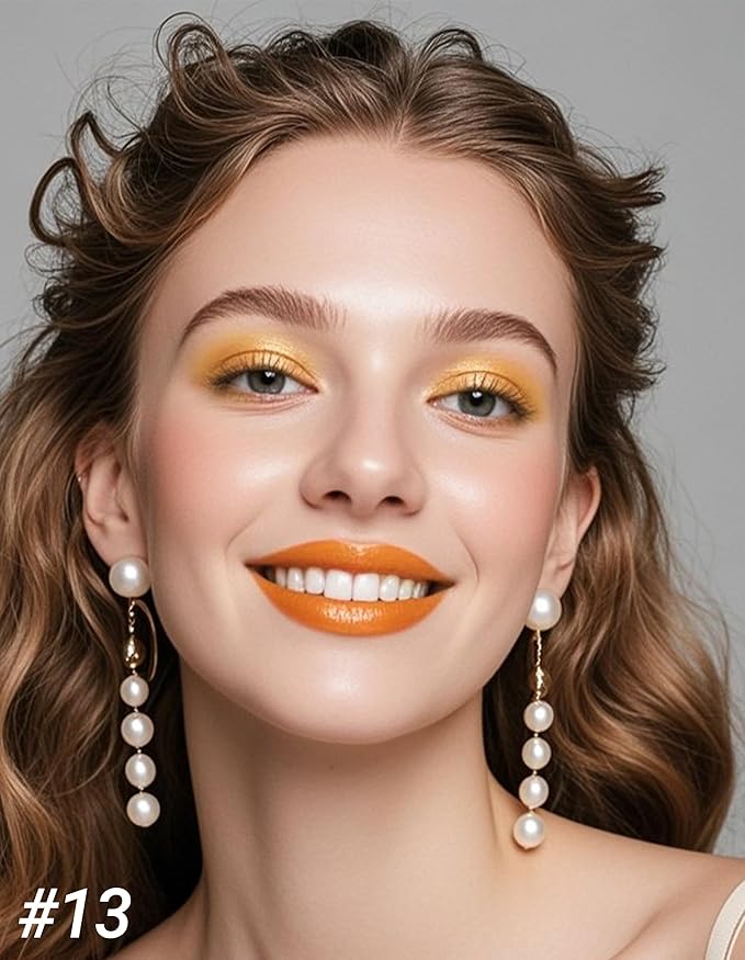 Erinde Shimmer Cream Eyeshadow Stick, Long Lasting Metallic Eye Shadow Sticks, Waterproof Creamy Glitter Eyeshadow Pencil, High Pigmented Blendable Neutral Eye Makeup, 13 Warm Gold Shimmer