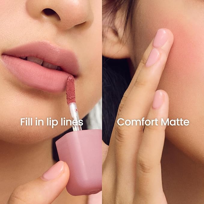 COLORGRAM NUDE BLUR TINT 16 ROMANTIC CORAL | Soft Velvet Matte Liquid Lipstick & Cheek Tint | Lightweight Blurring Tint for a Smooth & Airbrushed Finish | Long-Lasting & Non-Sticky Formula