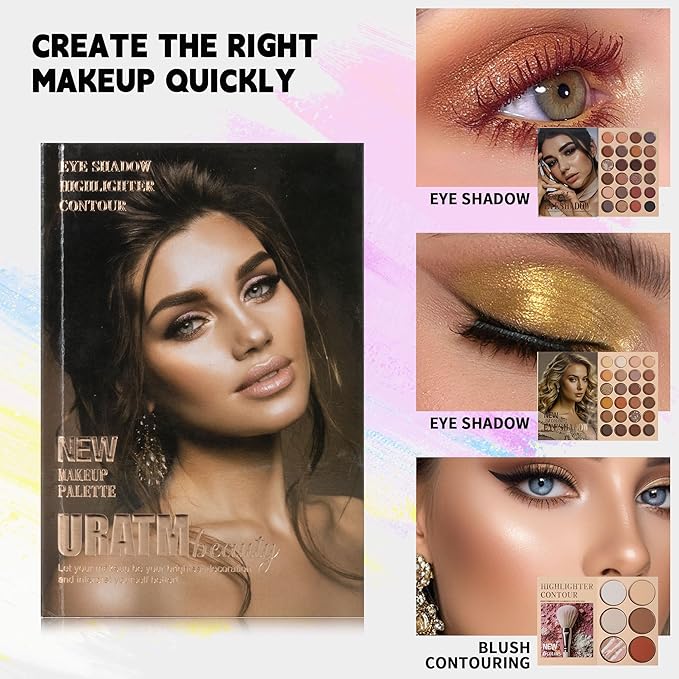 4-Layer Multi - Functional Beauty Book Kit- Style Makeup Palette Ingeniously Combines Eyeshadows, Blushes, Highlighters, Contour Powders In One,Best Choice for A Gift for Women (U150B)