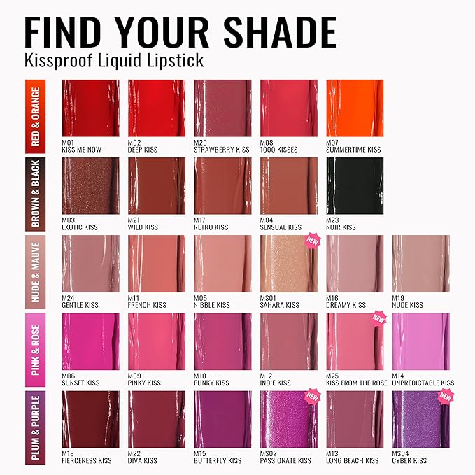 Oulac Matte Liquid Red Lipstick for Women, Long Lasting Lipstick Waterproof Lip Stain, No Transfer, Creamy High Pigmented Formula with Rose Oil, Vegan & Cruelty-Free, Light Red M08