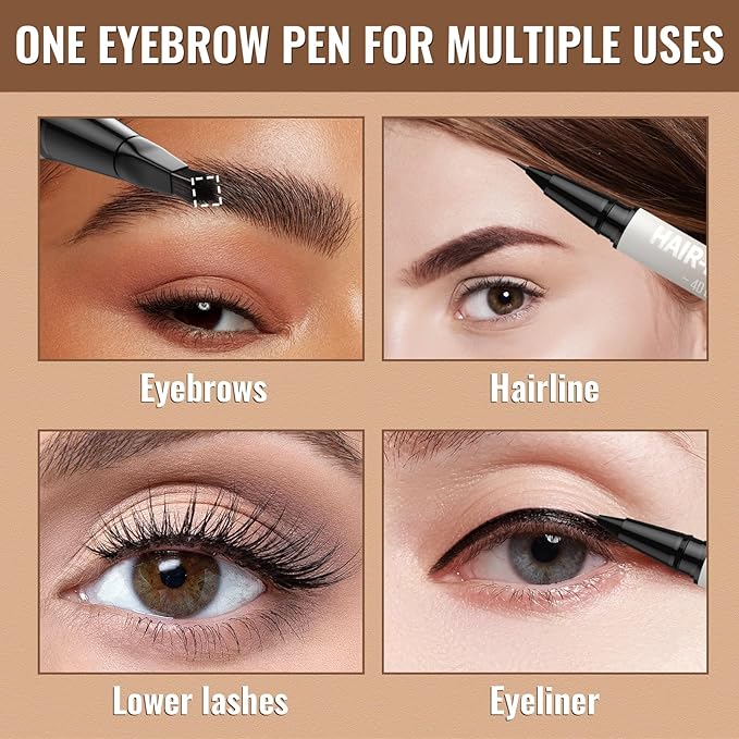 iMethod Eyebrow Pen - Eyebrow Pencil,2-in-1 Eyeliner Dual-Ended Microblading Eyebrow Pencil Long Lasting Waterproof Hair-Like Brow Pencil,with Eyebrow Brush,Eyebrow Pencils for Women,Blonde