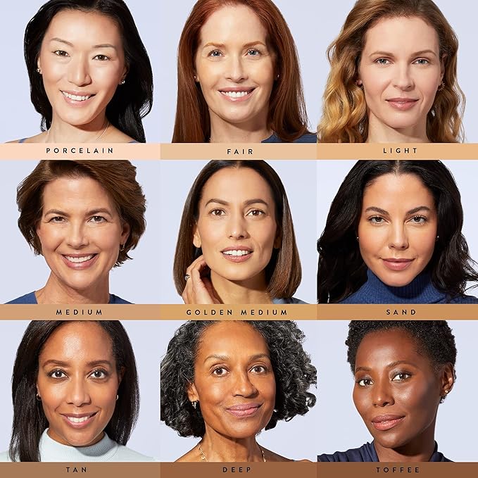 LAURA GELLER NEW YORK Baked Balance-n-Brighten Foundation with Kabuki Brush Makeup Set, Porcelain