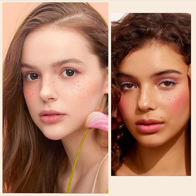 Freckle Stamp Natural Like Freckle Pen Makeup Fake Freckles Cushion Waterproof Long Lasting Quick Dry, Get Sun-kissed Stars Makeup Freckle in One Press, Chestnut, 15g