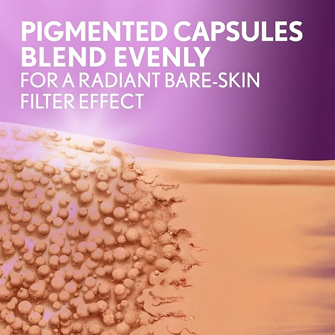 Covergirl Simply Ageless Skin Perfector Essence Foundation, 40 Medium, Tinted Skin Perfector, Skincare Makeup Hybrid, Sheer Tint, Radiant Finish, Skin-Like Finish, Vegan Formula, 1.0oz