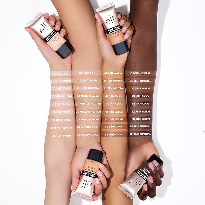 e.l.f. Soft Glam Foundation, Medium Coverage, Long-Lasting & Buildable Foundation For A Smooth, Satin Finish, Vegan & Cruelty-Free, 21 Light Neutral