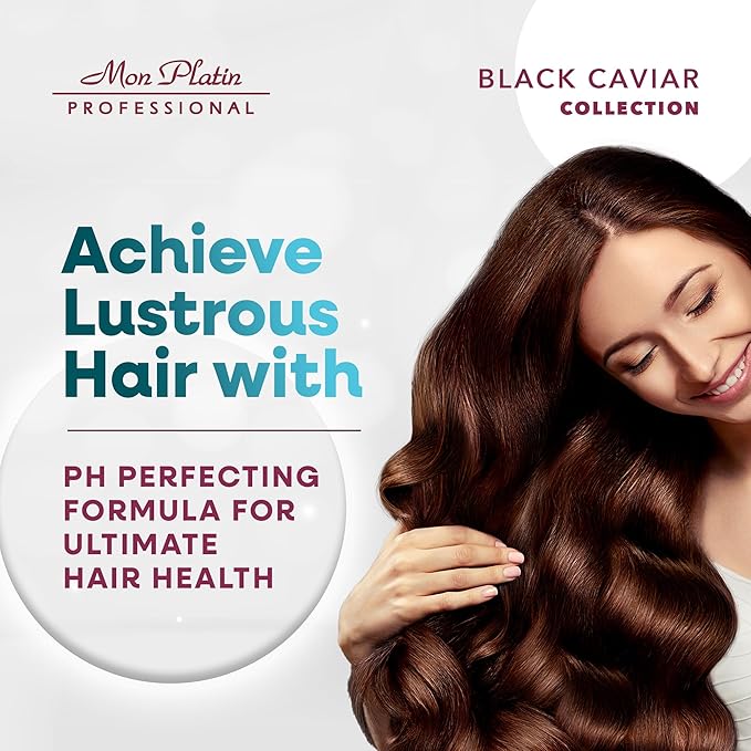 Mon Platin Professional Black Caviar Volumizer Hair Shampoo - For Fine, Thin, Fragile Hair - Enriched with Black Caviar, Hair Shampoo for Damaged hair, Volume Shampoo, SLS/Salt Free 500ML