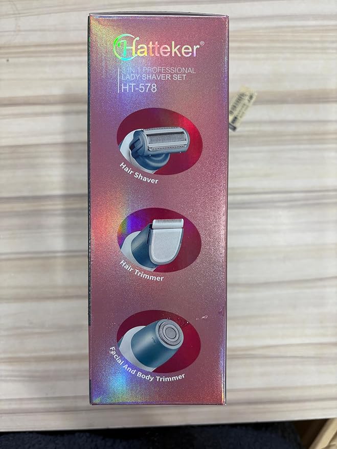 Hatteker Women's Electric Shaver Bikini Trimmer Hair Trimmer for Women Electric Razor for Legs Bikini Underarm Public Hairs Led Display IPX7 Waterproof Gift for Women (Blue)