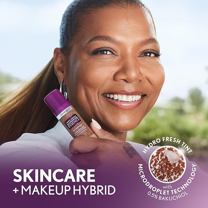 Covergirl Simply Ageless Skin Perfector Essence Foundation, 40 Medium, Tinted Skin Perfector, Skincare Makeup Hybrid, Sheer Tint, Radiant Finish, Skin-Like Finish, Vegan Formula, 1.0oz