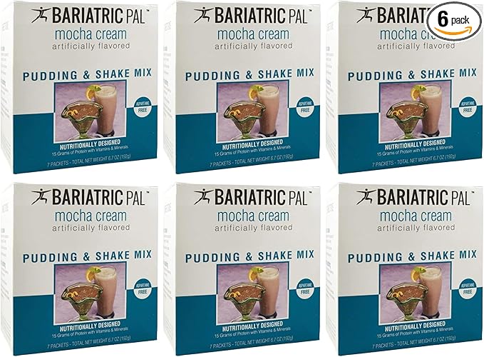 BariatricPal 15g Protein Shake or Pudding (Aspartame Free) - Mocha Cream (6-Pack)