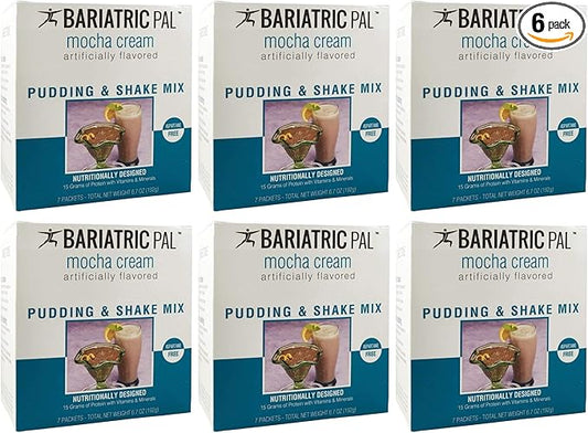 BariatricPal 15g Protein Shake or Pudding (Aspartame Free) - Mocha Cream (6-Pack)