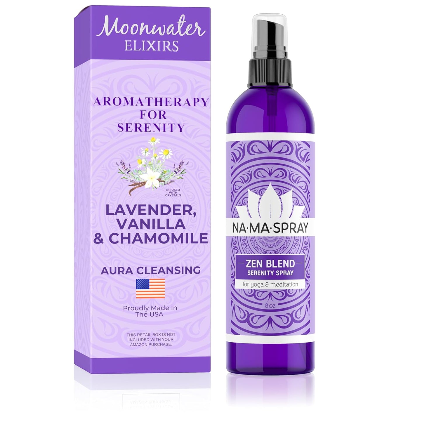 Lavender, Vanilla & Chamomile Aromatherapy Spray - Lavender Spray for Sleep, Room Mist Spray for Aura Cleansing, Spiritual Protection & Tranquility for Positive Energy & Spiritual Gift to Calm & Relax