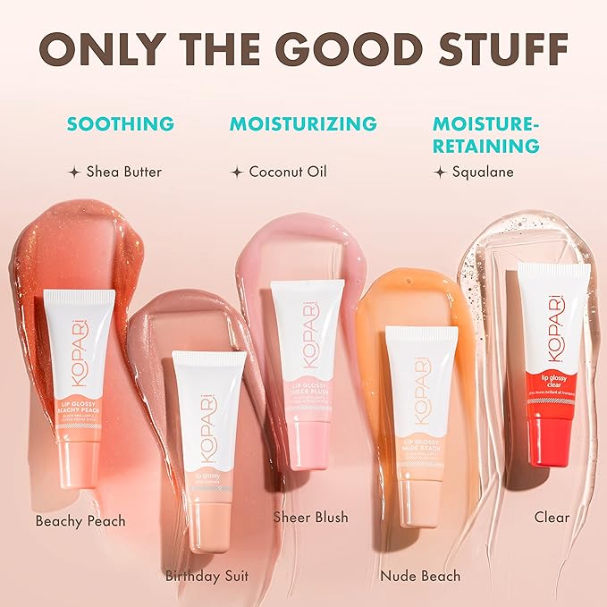 Kopari Nude Peach Lip Glossy 3pk