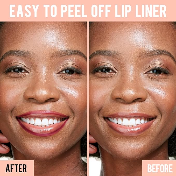 iMethod Lip Stain - Lip Liner Stain, Peel Off Lip Stain with Tweezer, Natural Long Lasting, Waterproof, Easy to Use, Stay On All Day, Rose