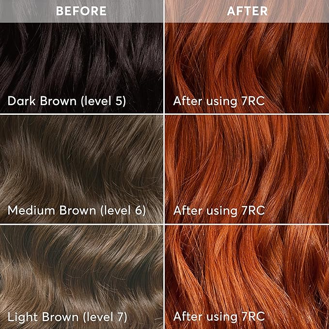 Madison Reed Radiant Hair Color Kit | 7RC Light Red Copper (Carrara Crimson) for 100% Gray Hair Coverage | Salon Quality Permanent Hair Dye | PPD-Free & Ammonia-Free | (Packaging May Vary) 1 Pack