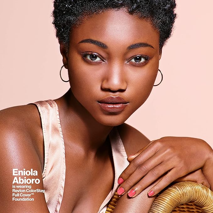 Revlon ColorStay Full Cover Longwear Matte Foundation, Heat & Sweat Resistant Lightweight Face Makeup, Mahogany (420), 1.0 oz