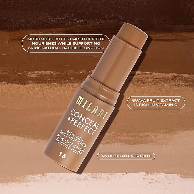 Milani Conceal + Perfect - Skin Tint Stick, Blur Out Tinted Moisturizer Makeup, Shade 016