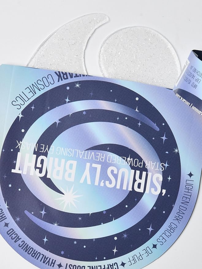 SIRIUS'LY BRIGHT Under Eye Patches 28 Pairs, Reduce Dark Circles Puffiness Bags, Rejuvenate Eye Mask, Eye Gel Pads with Caffeine Boost, Hyaluronic acid, Iris Moss Extract, Gifts for Women and Men