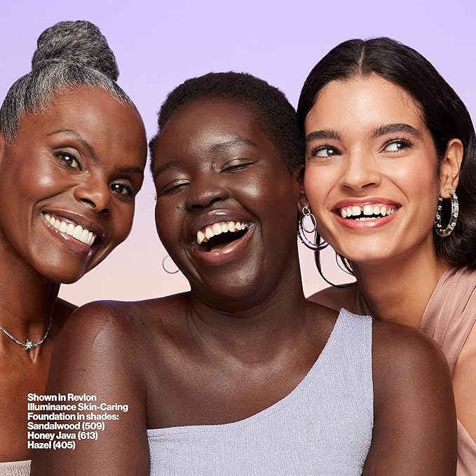 REVLON Illuminance Skin-Caring Liquid Foundation, Hyaluronic Acid, Hydrating and Nourishing Formula with Medium Coverage, 305 Medium Sand (Pack of 1)