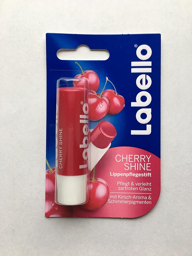 Labello Pearly Shine, Labello Soft Rose, Labello Cherry Shine Lip Balm Bundle