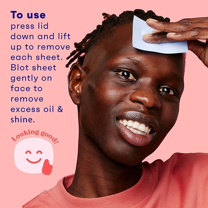 Clean & Clear Oil Absorbing Facial Sheets, Portable Blotting Papers for Face & Nose, Absorbing Blotting Sheets for Oily Skin to Instantly Remove Excess Oil & Shine, 3 x 50 ct
