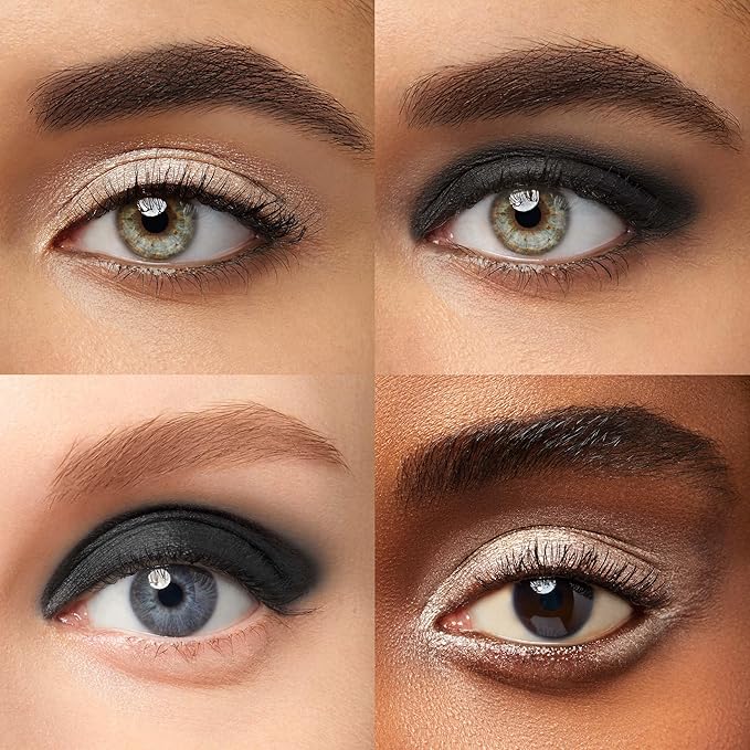 Julep Eyeshadow 101 Crème-to-Powder Waterproof Eyeshadow Stick Duo – Long-Lasting, Crease-Proof, Easy Apply with Built-in Smudger - Pearl Shimmer + Onyx Matte