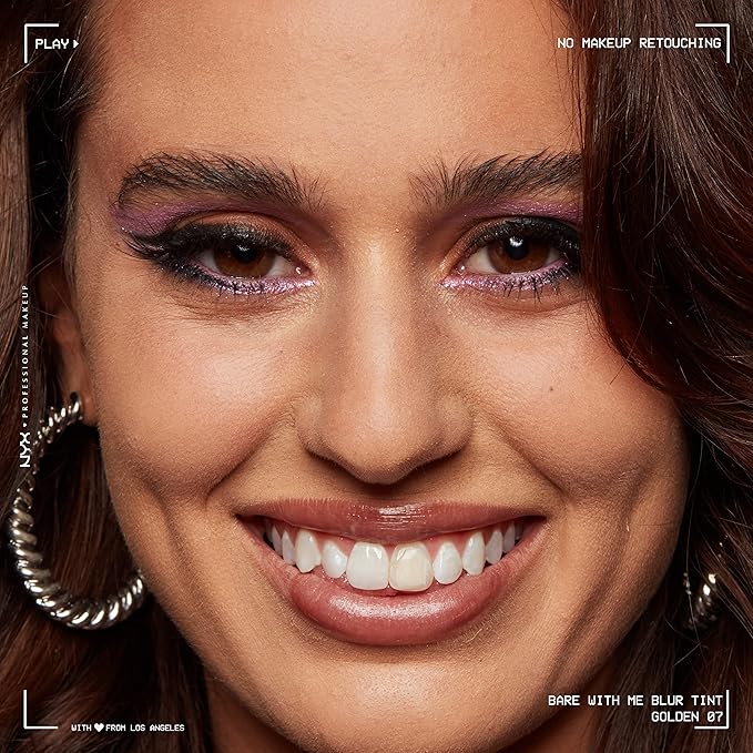 NYX PROFESSIONAL MAKEUP Bare With Me Blur Skin Tint Foundation Make Up with Matcha, Glycerin & Niacinamide - Golden