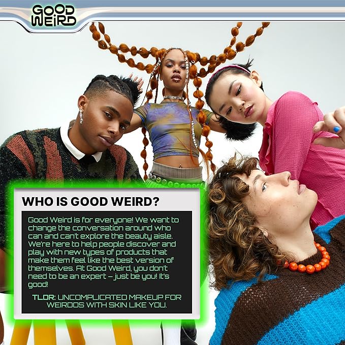 GOOD WEIRD Back From Vacay Bronzer - Vegan Liquid Face Bronzer Gel Cream for Men and Women | Natural Glow Lightweight Highlighter Makeup | Subtle Shimmer | 0.56 fl. oz. | BORA BORA (Dark Bronze)