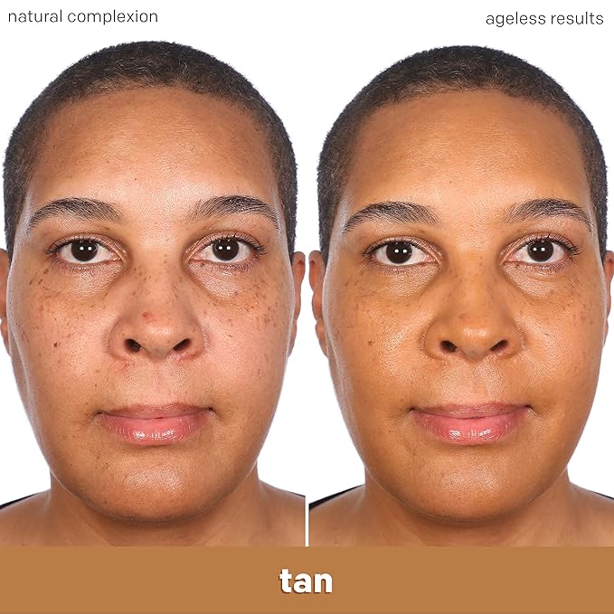 Almay Anti-Aging Foundation, Smart Shade Face Makeup with Hyaluronic Acid, Niacinamide, Vitamin C & E, Hypoallergenic-Fragrance Free, 600 Tan, 1 Fl Oz (Pack of 1)