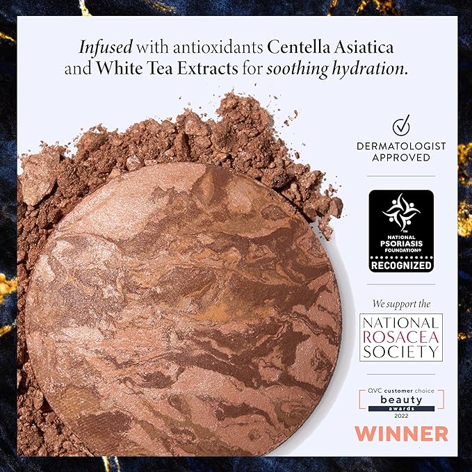 LAURA GELLER NEW YORK Baked Balance-n-Brighten Foundation with Kabuki Brush Makeup Set, Deep