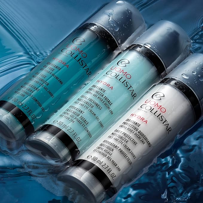 Collistar Uomo Hydra Daily Protective Moisturizer Face and Eye Cream 80 ml, 2.7 Fl Oz Made in Italy [italian import]