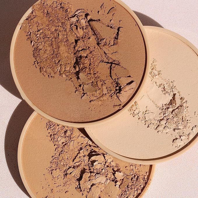 Wander Beauty Wanderlust Powder Foundation - Deep - Blurs and Evens Skin Tone - Perfects and Hydrates With Hyaluronic Acid, Aloe, Honeysuckle, & Vitamin E - Lightweight, Buildable Coverage - 0.31 oz