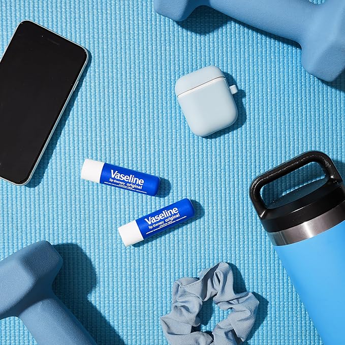 Vaseline Lip Therapy Care Original, Fast-Acting Nourishment, Ideal for Chapped, Dry, Cracked, or Damaged Lips, Lip Balm, 0.16 Ounce (Pack of 4)